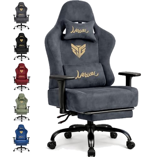 Gaming Stuhl Chair Gamer Sessel - wildlederartiger Stoff